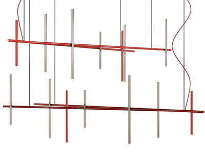 现代金属管吊灯