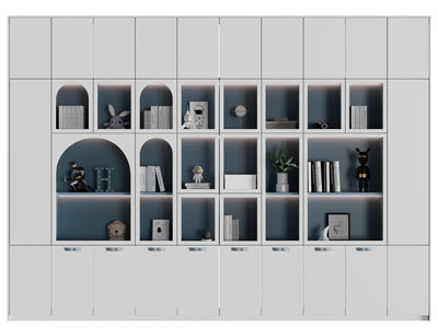 现代儿童中间开放式装饰柜