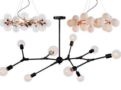 现代球形灯罩吊灯