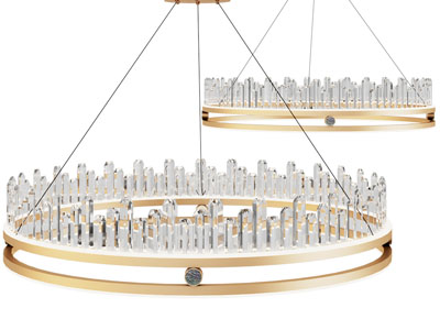 现代水晶柱装饰的吊灯