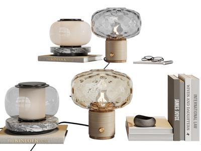 现代玻璃灯罩台灯