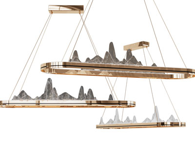 新中式山脉吊灯