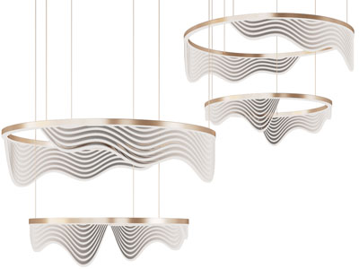 新中式圆形山脉装饰的吊灯