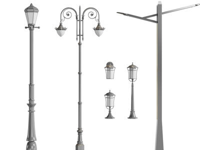 简欧路灯、广场灯、地灯