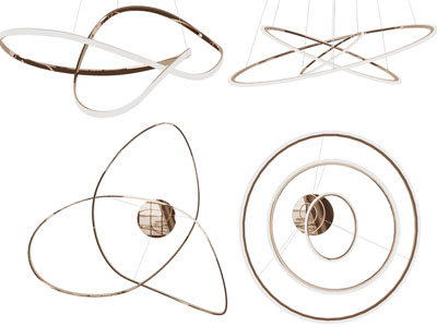 现代不规则曲线吊灯