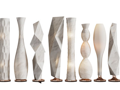 侘寂风岩石质感的落地灯