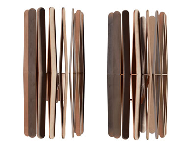 现代木片拼接壁灯