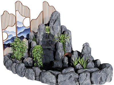 新中式假山、水景景观园艺小品