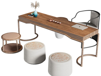 新中式茶桌椅组合