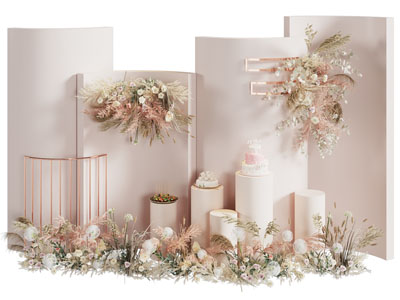 现代轻奢花卉美陈