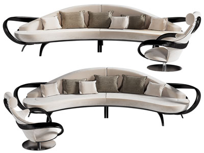 后现代创意多人沙发、休闲椅子