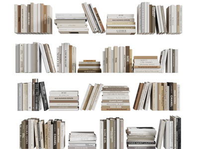 现代排列整齐的书籍