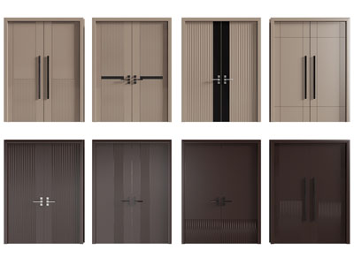 现代双扇平开门