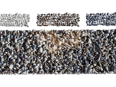 现代长方形石子路面