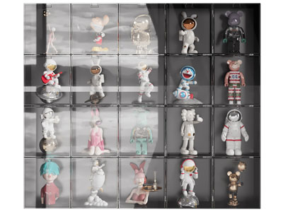 现代宇航员、公仔玩具摆件装饰柜