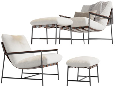 现代躺椅、脚踏