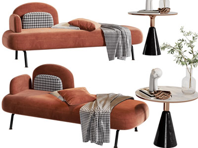 现代布艺贵妃椅、美人榻