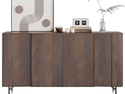 现代实木玄关柜、边柜