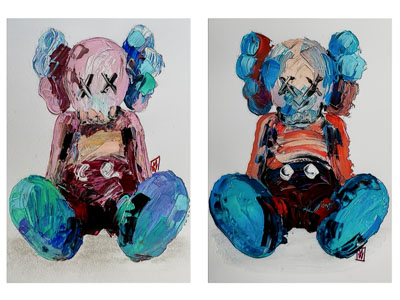 现代kwas公仔装饰挂画