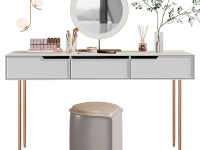 现代轻奢化妆、梳妆台