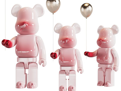 现代暴力熊摆件组合