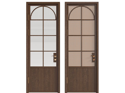 侘寂风单扇平开门