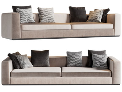 现代双人沙发3d模型 现代双人沙发