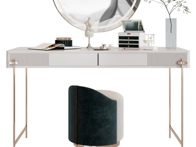 现代轻奢化妆、梳妆台