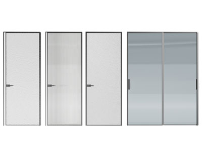 现代玻璃平开门