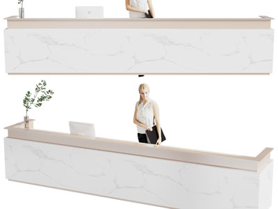 现代大理石前台接待台