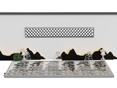 新中式庭院水景景观园艺小品