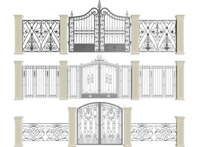欧式铁艺雕花大门