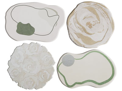 现代不规则圆形地毯3d模型 现代不规则圆形地毯