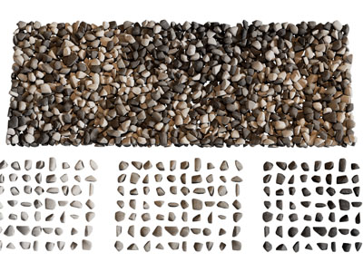 现代长方形鹅卵石、石子