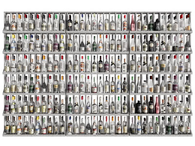 现代开放式酒架3d模型 现代开放式酒架