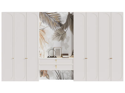 现代轻奢装饰梳妆台的衣柜3d模型 现代轻奢装饰梳妆台的衣柜