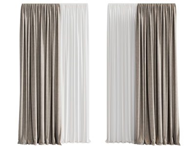 现代布艺窗帘窗纱