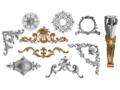 欧式雕花、灯盘、柱托