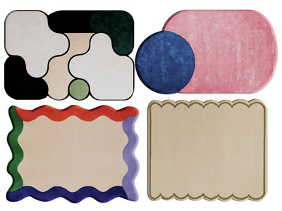 现代异形长方形地毯3d模型 现代异形长方形地毯