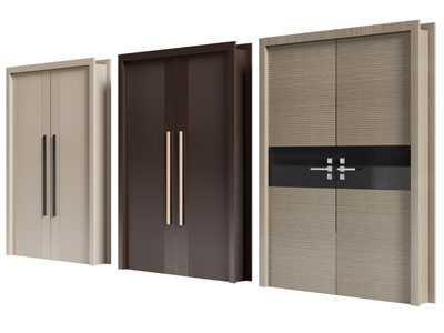 现代双扇平开门