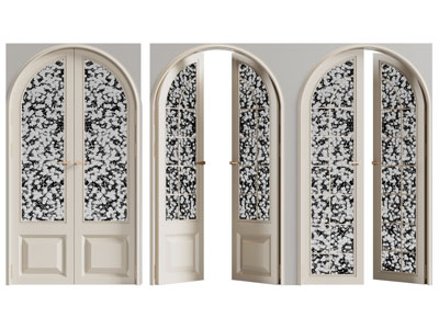 法式拱形双开门