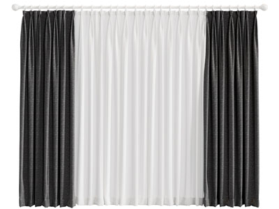 现代布艺窗帘窗纱