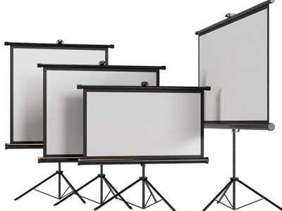 现代带支架的投影幕布3d模型 现代带支架的投影幕布