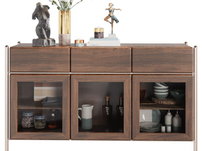 现代轻奢实木餐边柜