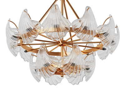 现代轻奢水晶贝壳灯罩吊灯