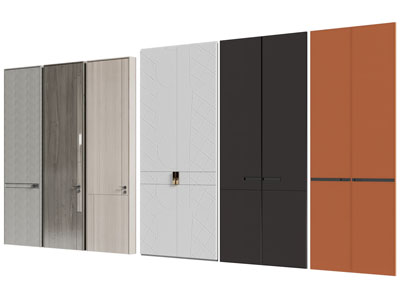 现代单扇平开门