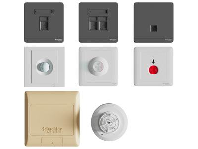 现代USB接口、插座、开关面板3d模型 现代USB接口、插座、开关面板