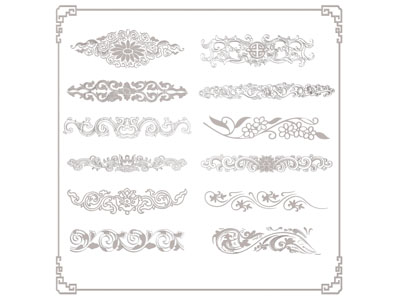 中式雕花、石膏线3d模型 中式雕花、石膏线