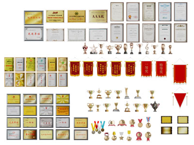 现代奖状、奖杯、锦旗3d模型 现代奖状、奖杯、锦旗