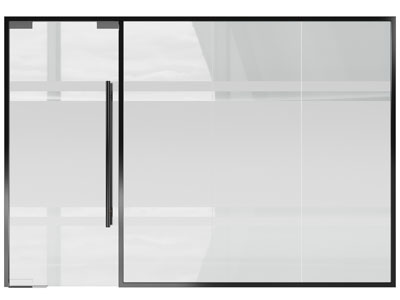 现代玻璃平开门